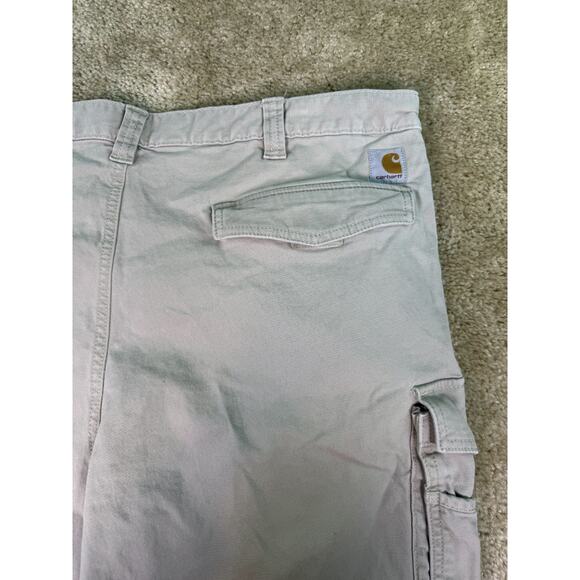 Carhartt Mens Relaxed Fit Cargo Shorts Beige Size 42 103542 232 C524 - Picture 6 of 13